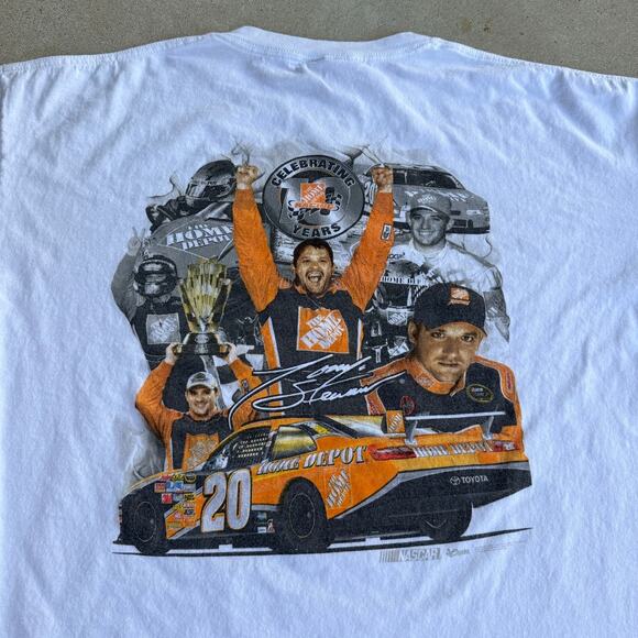 Vintage Tony Stewart #20 Home Depot Nascar Two Sided Racing Shirt Size 2XL - Picture 4 of 6
